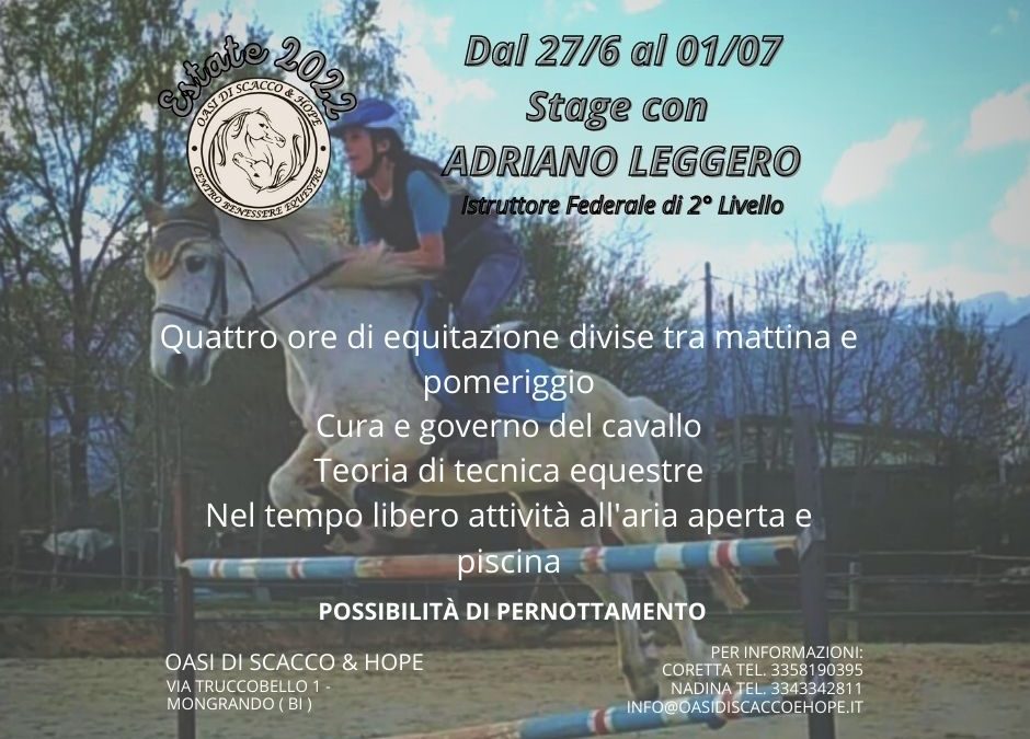 Stage con Adriano Leggero